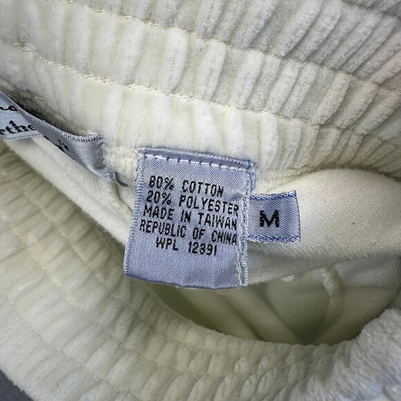 Signature By Northern Isles Sweatpants Womens Medium White Cotton Blend Pull On - Picture 6 of 11